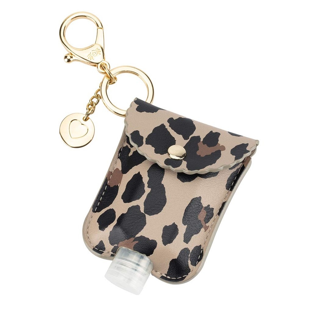 image:imageItzy Ritzy Hand Sanitizer Holder Hand Sanitizer Case Keychain Fits 2Ounce Bottles of Sanitizers Not Included Clips to Diaper Bag Purse or Travel Bag Leopard