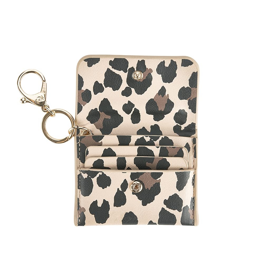 image:imageItzy Ritzy Itzy Mini Keychain Wallet Small Card Holder Can Clip to Diaper Bag Purse Travel Bag or Keychain Leopard