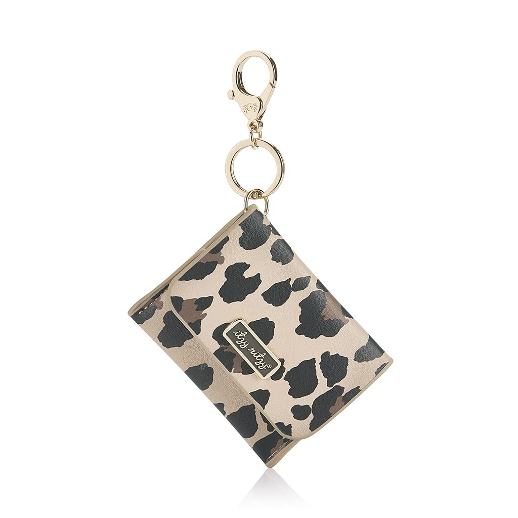 image:imageItzy Ritzy Itzy Mini Keychain Wallet Small Card Holder Can Clip to Diaper Bag Purse Travel Bag or Keychain Leopard