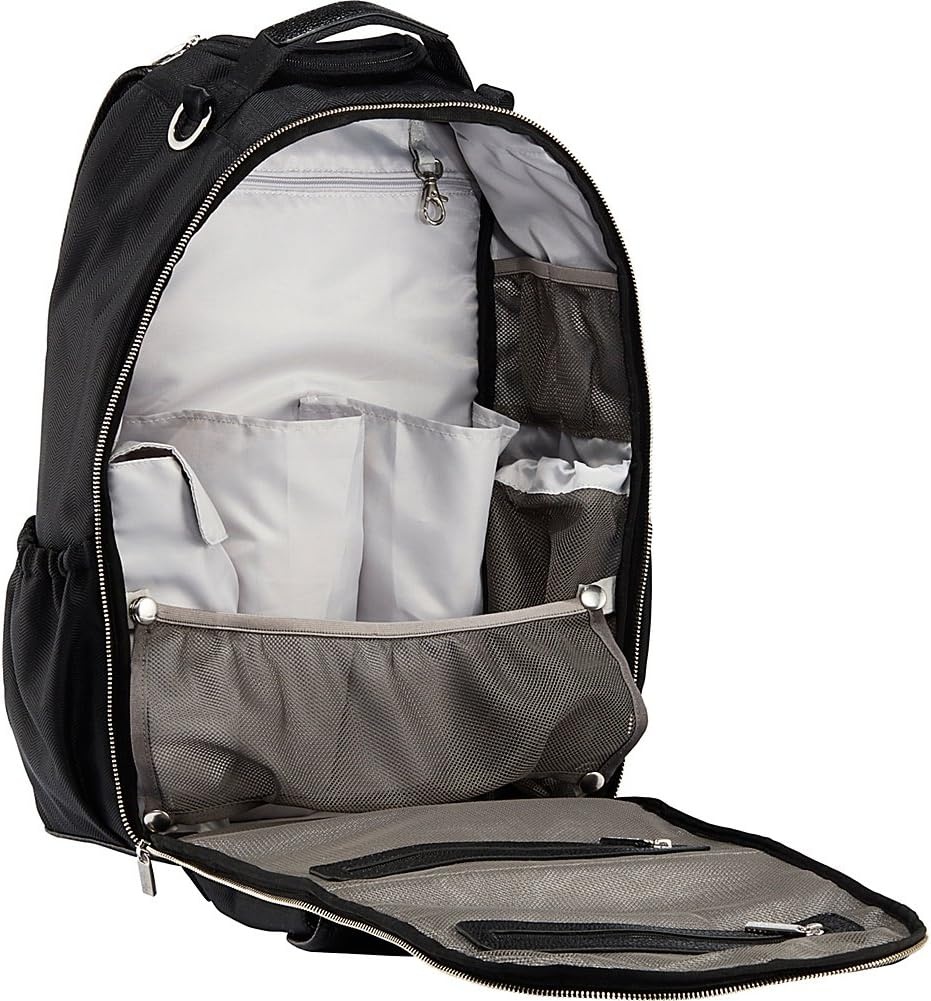 image:imageItzy Ritzy Diaper Bag Backpack Large Capacity Boss Baby Backpack Diaper Bag Featuring 17 Pockets Changing Pad Stroller Clips and Comfortable Backpack Straps Black With Gold HardwareCoffee Cream