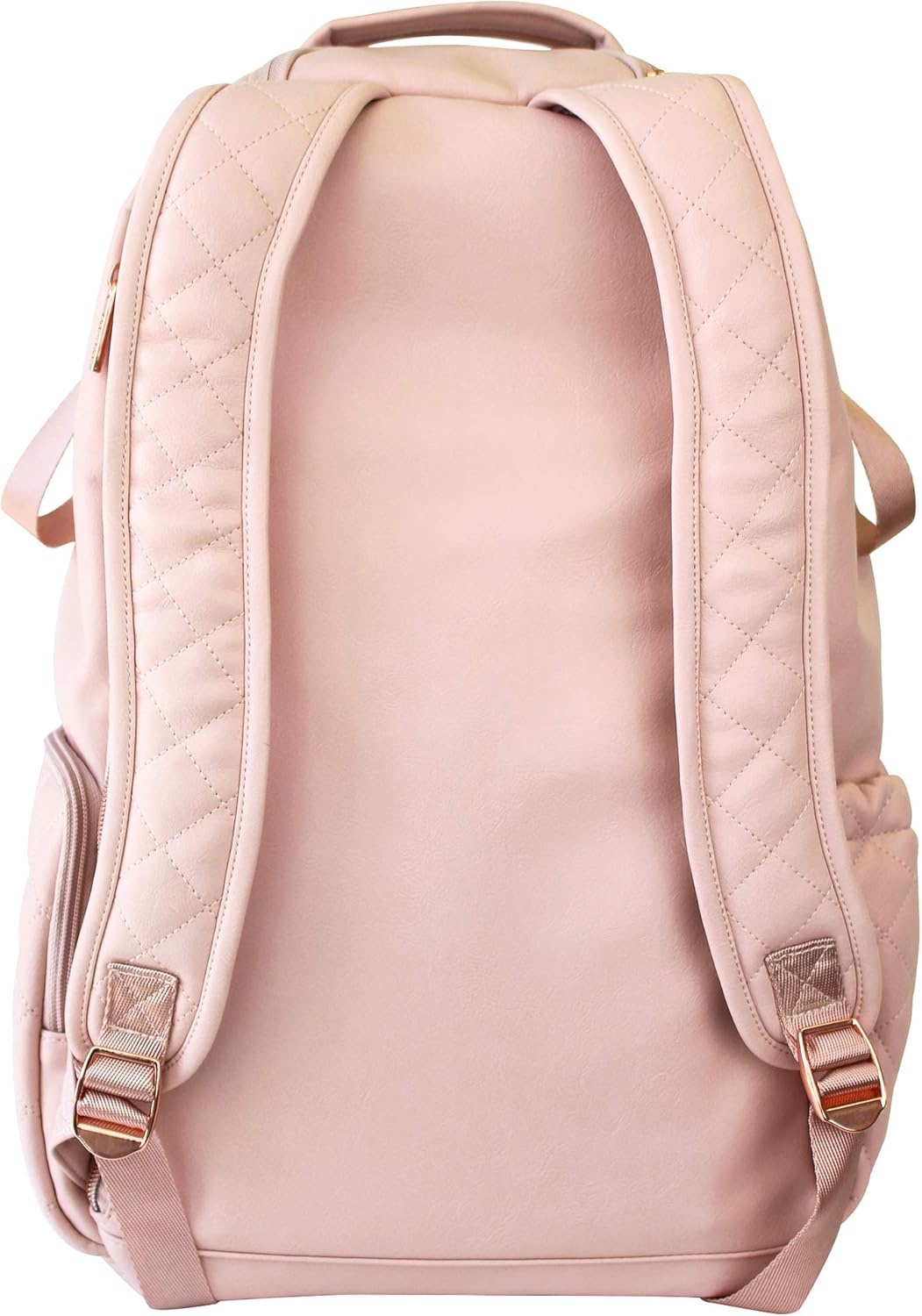 image:imageItzy Ritzy Diaper Bag Backpack Large Capacity Boss Baby Backpack Diaper Bag Featuring 17 Pockets Changing Pad Stroller Clips and Comfortable Backpack Straps Black With Gold HardwareBlush