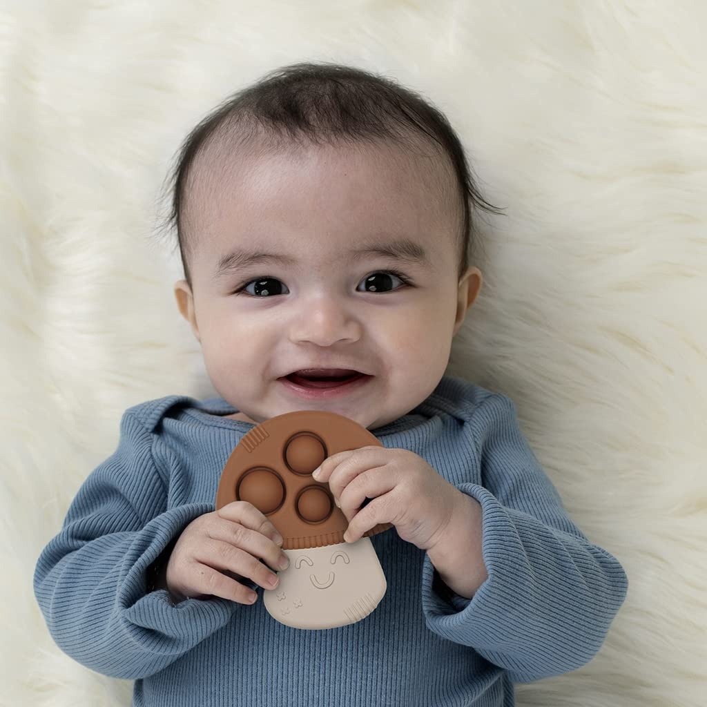 image:imageItzy Ritzy Sensory Popper Toy for Babies Itzy Pop Features Raised Textures to Soothe Sore Gums Relieve Stress amp Improve Motor Skills Baby amp Toddler Fidget Toy for 3 Months amp Up MushroomMushroom