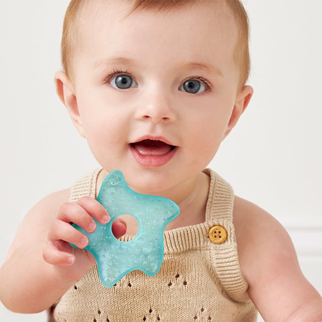 image:imageItzy Ritzy WaterFilled Teethers Cold Cutie Coolers Textured On Both Sides to Massage Sore Gums amp Emerging Teeth Can Be Chilled in Refrigerator Set of 3 Green Cactus Water TeethersSeaside