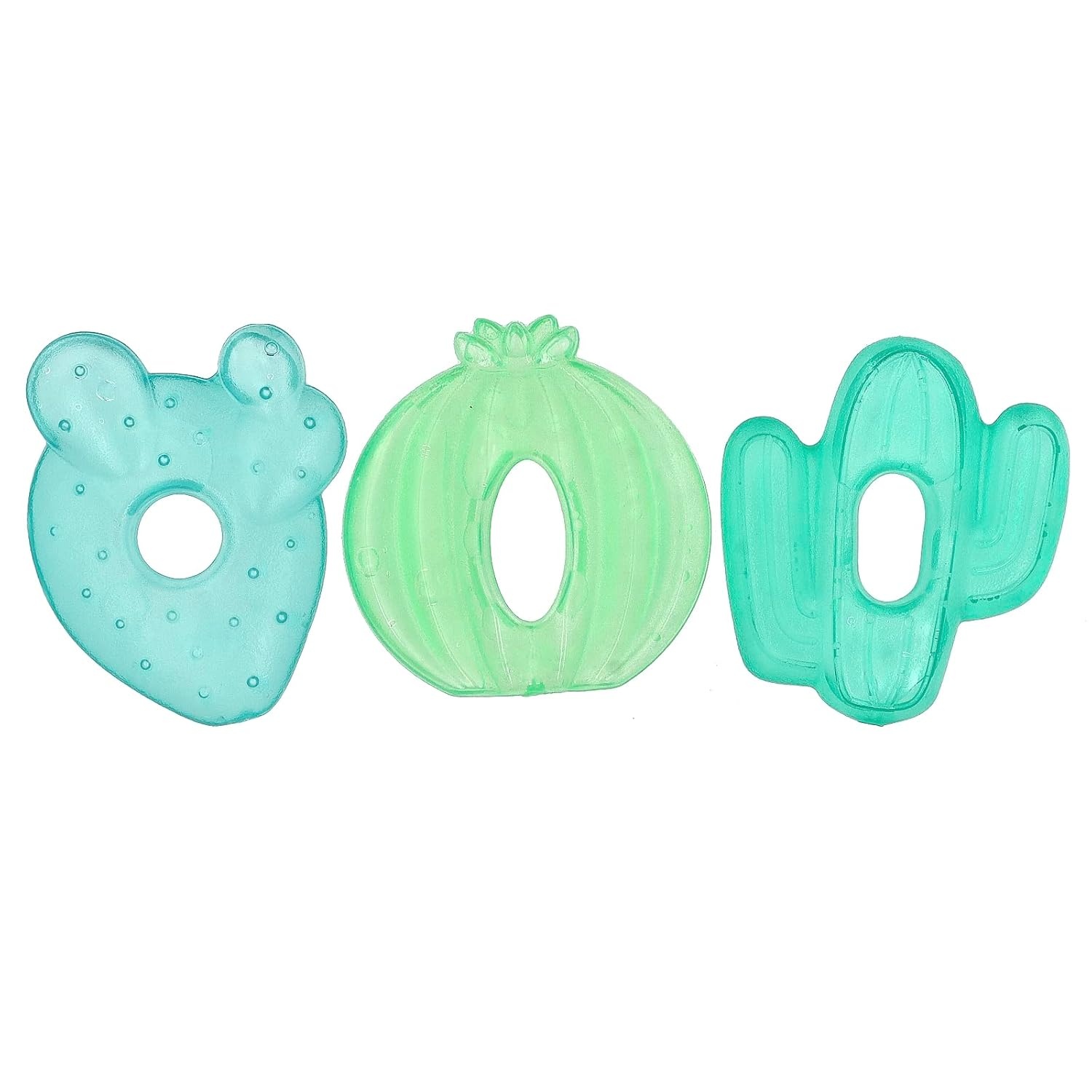 image:imageItzy Ritzy WaterFilled Teethers Cold Cutie Coolers Textured On Both Sides to Massage Sore Gums amp Emerging Teeth Can Be Chilled in Refrigerator Set of 3 Seaside Water TeethersCactus