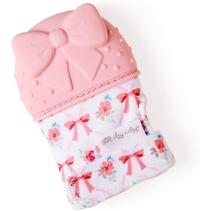 image:imageItzy Ritzy Silicone Teething Mitt  Soothing Infant Teething Mitten with Adjustable Strap Crinkle Sound amp Textured Silicone to Soothe Sore amp Swollen Gums  for Ages 3 Months amp Up Blush UnicornBow