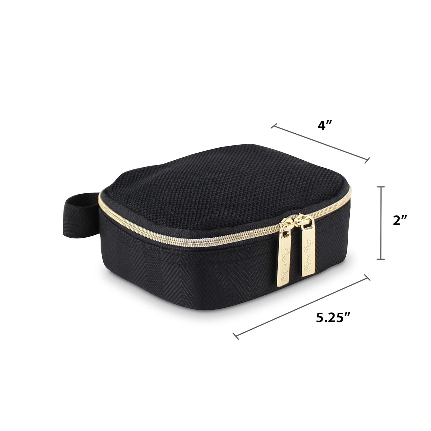 image:imageItzy Ritzy Packing Cubes For Travel Set of 3 Packing Cubes or Travel Organizers Each Cube Features a Mesh Top Double Zippers and a Fabric Handle Purple DinosaursBlack with Gold Hardware