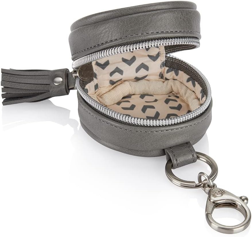 image:imageItzy Ritzy Pacifier Holder Case with Clip Pacifier Case Includes Clasp to Easily Attach to a Diaper Bag or Purse Measures 25 in Diameter and Holds 2 Pacifiers Milk amp HoneyGrayson