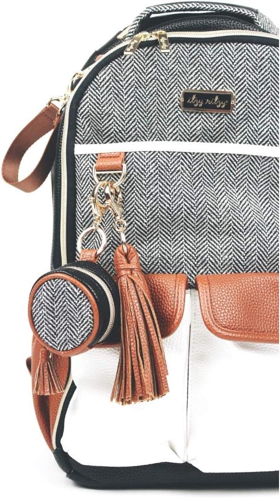 image:imageItzy Ritzy Pacifier Holder Case with Clip Pacifier Case Includes Clasp to Easily Attach to a Diaper Bag or Purse Measures 25 in Diameter and Holds 2 Pacifiers Milk amp HoneyCoffee Cream