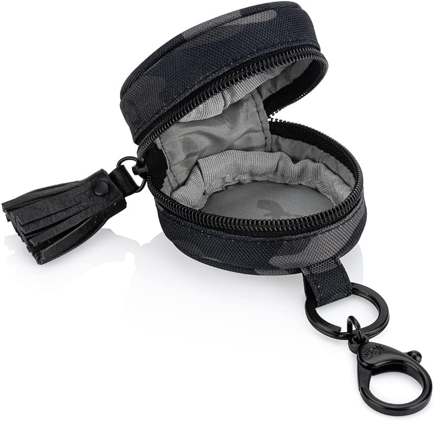 image:imageItzy Ritzy Pacifier Holder Case with Clip Pacifier Case Includes Clasp to Easily Attach to a Diaper Bag or Purse Measures 25 in Diameter and Holds 2 Pacifiers Milk amp HoneyCamo