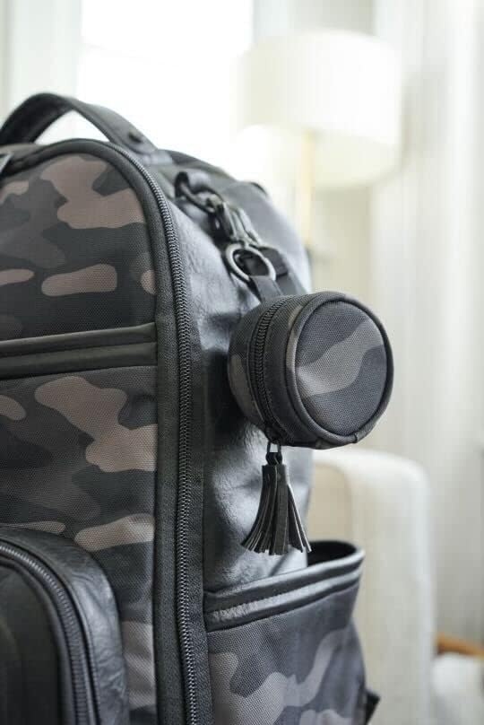 image:imageItzy Ritzy Pacifier Holder Case with Clip Pacifier Case Includes Clasp to Easily Attach to a Diaper Bag or Purse Measures 25 in Diameter and Holds 2 Pacifiers Milk amp HoneyCamo