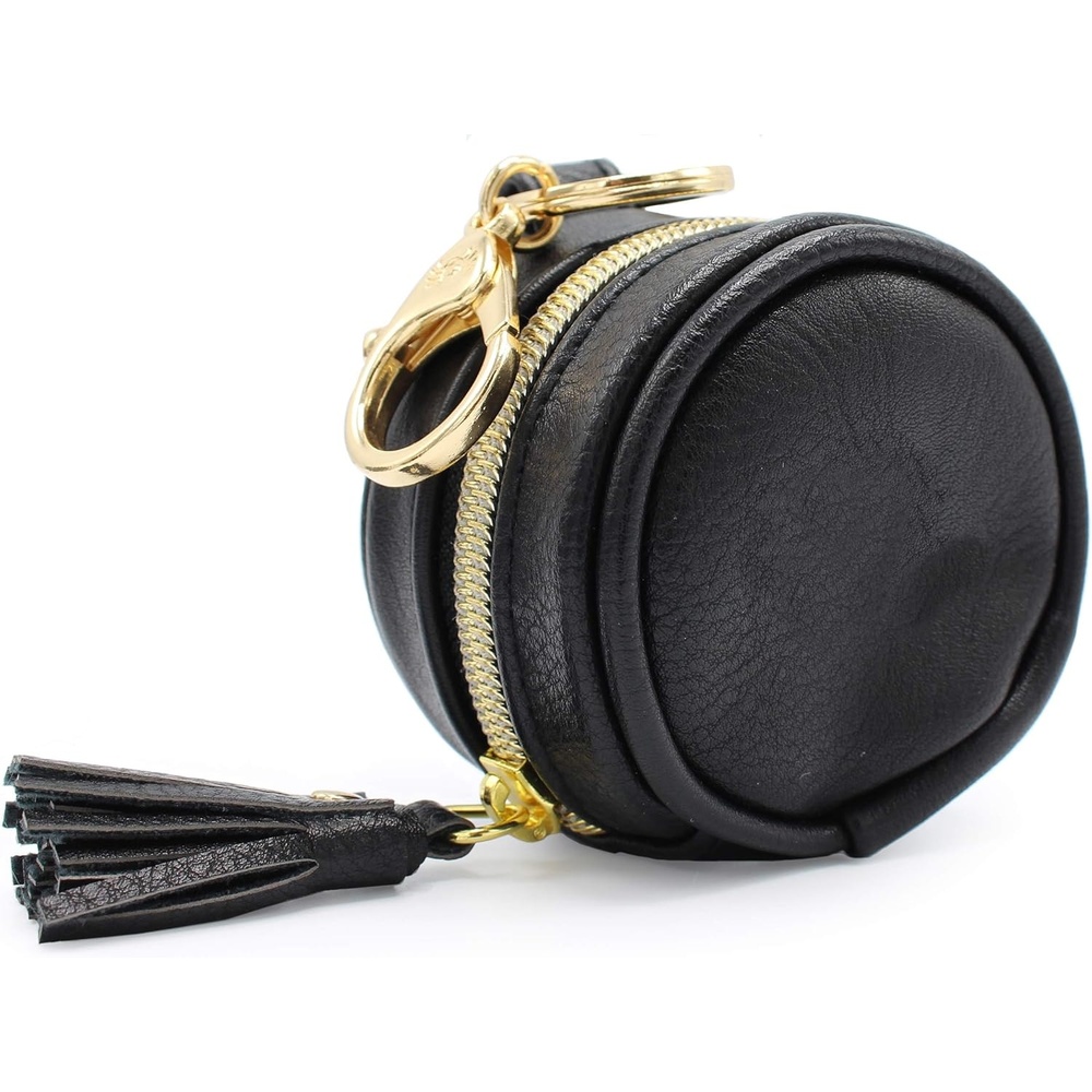 image:imageItzy Ritzy Pacifier Holder Case with Clip Pacifier Case Includes Clasp to Easily Attach to a Diaper Bag or Purse Measures 25 in Diameter and Holds 2 Pacifiers Milk amp HoneyBlack