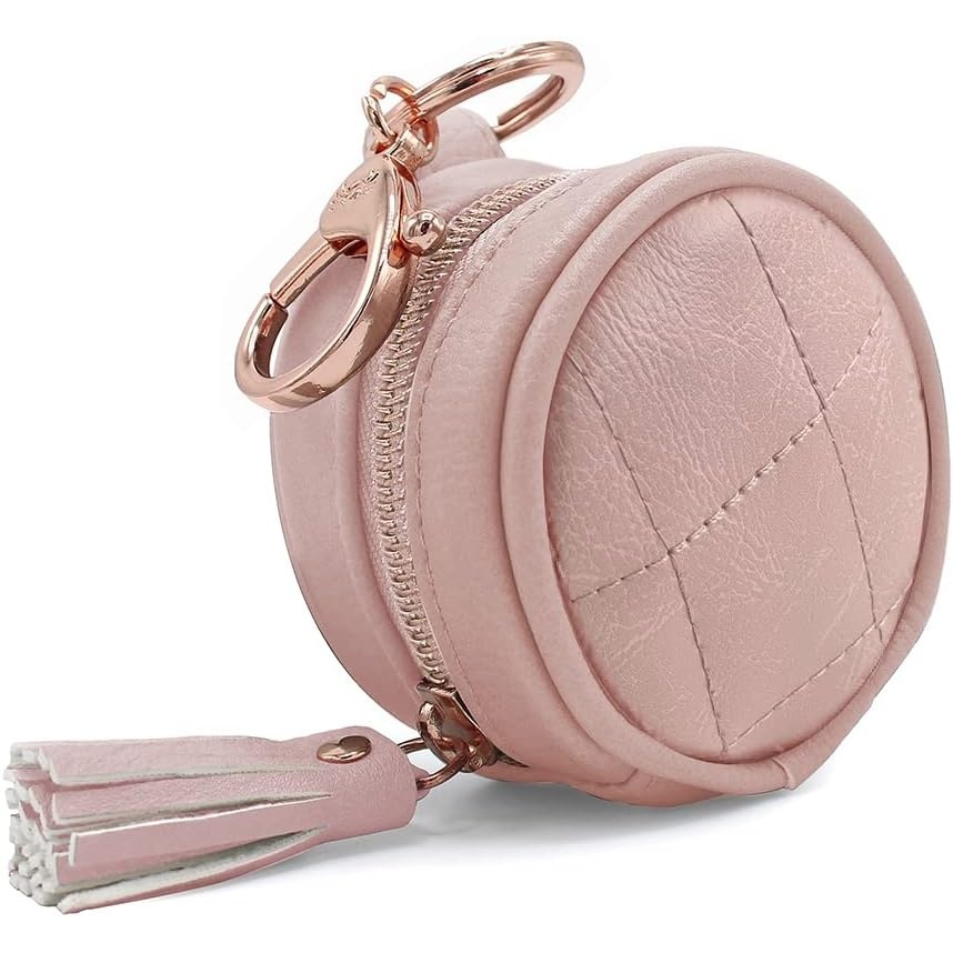 image:imageItzy Ritzy Pacifier Holder Case with Clip Pacifier Case Includes Clasp to Easily Attach to a Diaper Bag or Purse Measures 25 in Diameter and Holds 2 Pacifiers Milk amp HoneyBlush