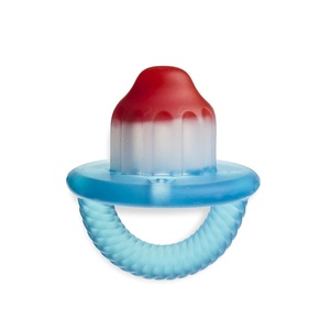 image:imageItzy Ritzy Silicone Teensy Teether  Flexible Soft amp Hollow Baby Teething Toy with EasytoHold Handle  Designed for Ages 3 Months and Up Hero PopHero Pop