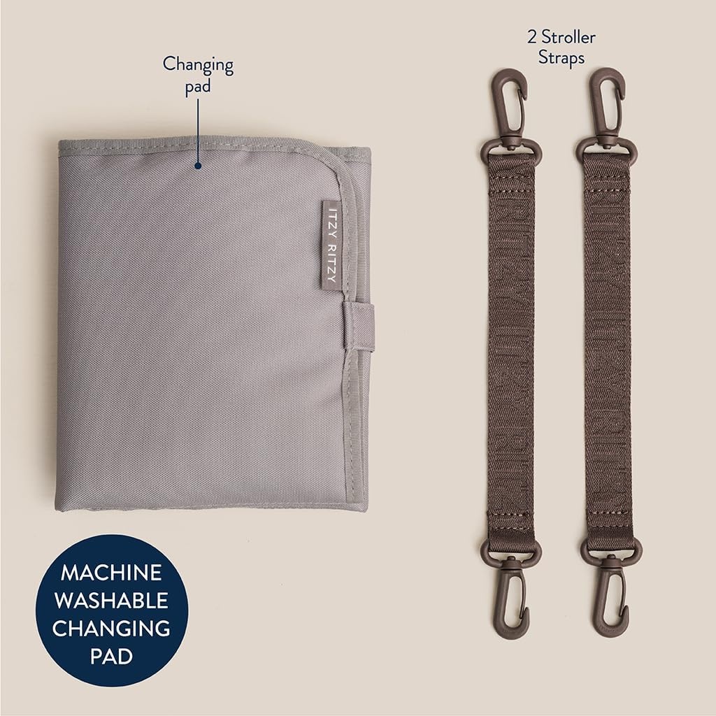 image:imageItzy Ritzy Belong Bucket Backpack Lightweight Diaper Bag Backpack Featuring 16 Pockets Bucket Top Opening Stroller Straps amp Changing Pad Organized and Stylish Everyday Family Backpack GreenChocolate