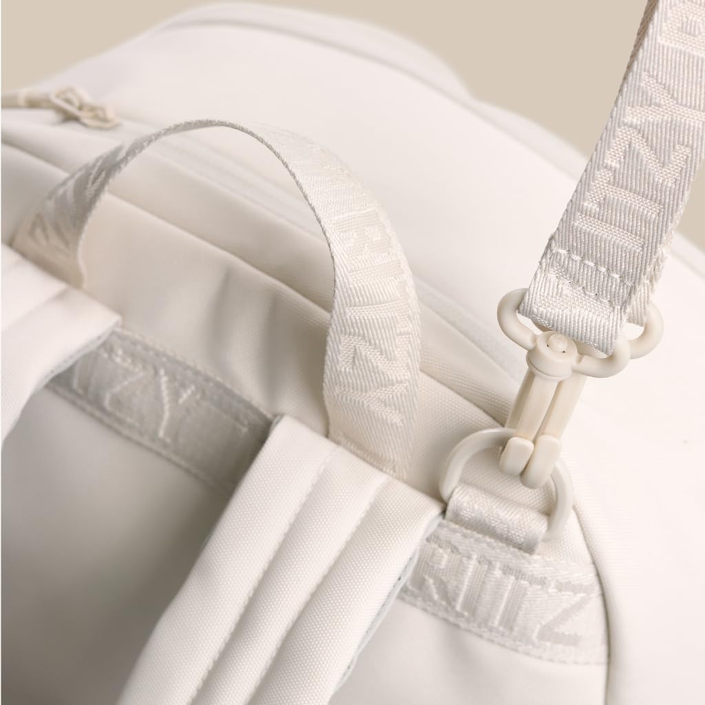 image:imageItzy Ritzy Utility Diaper Bag Backpack Features 17 Pockets Including 2 Insulated Bottle Holders amp Trolley Sleeve and Includes Stroller Straps amp Changing Pad Part of the Belong Collection GreenCream
