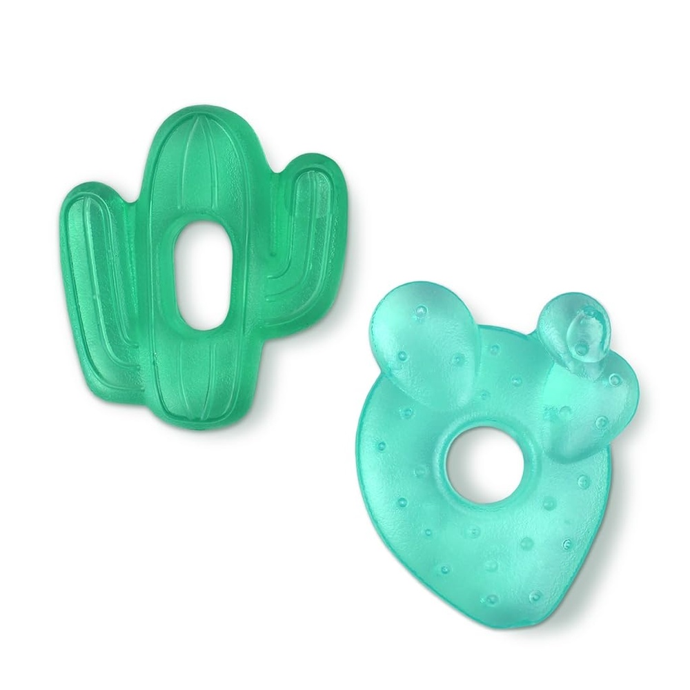 image:imageItzy Ritzy WaterFilled Teethers Cold Cutie Coolers Textured On Both Sides to Massage Sore Gums amp Emerging Teeth Can Be Chilled in Refrigerator Set of 2 Green Cactus Water TeethersCactus