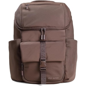 image:imageItzy Ritzy Belong Bucket Backpack  Lightweight Diaper Bag Backpack Featuring 16 Pockets Bucket Top Opening Stroller Straps amp Changing Pad  Organized and Stylish Everyday Family Backpack GreenChocolate