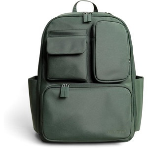 image:imageItzy Ritzy Utility Diaper Bag Backpack  Features 17 Pockets Including 2 Insulated Bottle Holders amp Trolley Sleeve and Includes Stroller Straps amp Changing Pad  Part of the Belong Collection GreenHunter Green