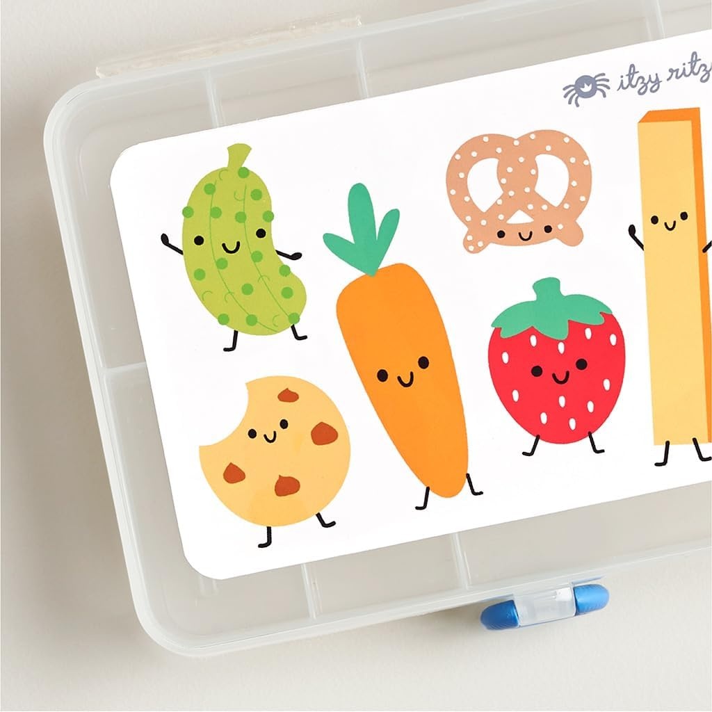 image:imageItzy Ritzy Divided Snack Box BPAFree Travel Snack Container with 6 Compartments and SnapTight Lid Convenient Food Storage for Car Rides Daycare and OntheGo