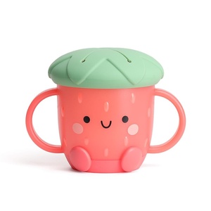 image:imageItzy Ritzy Toddler Snack Cup  SpillProof Snack Cup for Toddlers with Soft Silicone Lid for Easy Food Access  EasyToHold Kids Snacks Container With Handles  Ideal for 12 months amp Up MushroomStrawberry